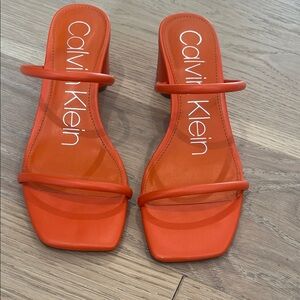 Never Worn Calvin Klein Leather Sandals
